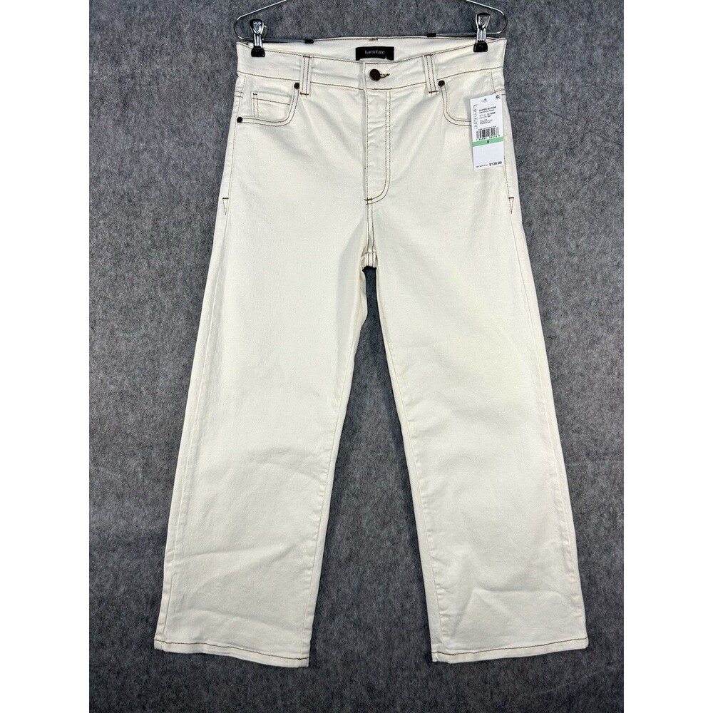 Karen Kane Super Bloom Cropped Women's Jeans Natural Almond Size 8